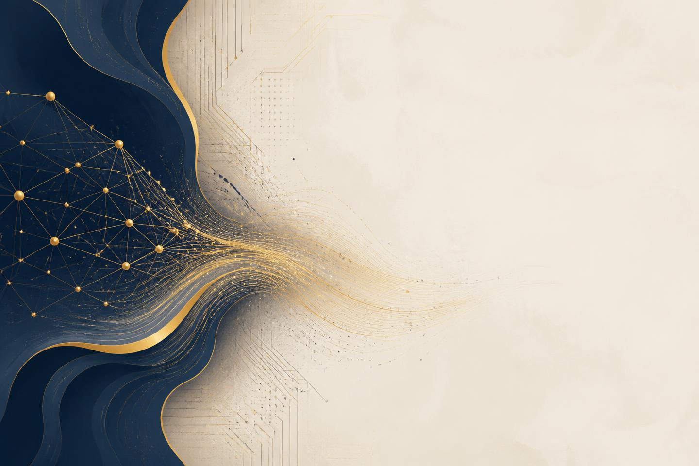 Abstract visualization of AI-powered IT service management networks